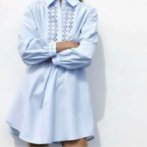cap sleeve light blue dress Simkhai Gallagher Sky Knit Mini oxford blue 30% Nylon Width:Classic 3.5